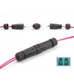 Delock Konektor optických kabelů, ze zásuvky LC Duplex na zásuvku LC Duplex, OM3, voděodolný