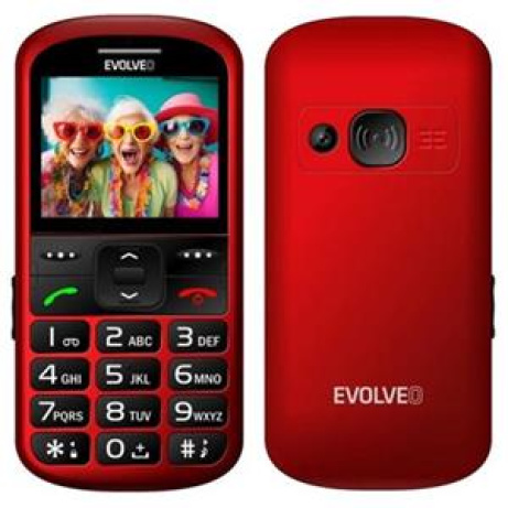 EVOLVEO EasyPhone XS, mobilní telefon pro seniory, červený