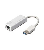 Digitus USB 3.0 adaptér na Gigabit Ethernet , 1x RJ45, USB-A, 10/100/1000Mbps, USB 3.0 XP, Vista, 7, Max OS X, Linux