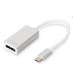 DIGITUS Adaptér USB typu C na 4K DP, délka kabelu 20 cm Hliníkové pouzdro, čipová sada: VL100
