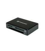 Transcend USB-C čtečka paměťových karet, černá - SDHC/SDXC (UHS-I), microSDHC/microSDXC (UHS-I), CompactFlash (UDMA7)
