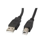 LANBERG USB-A (M) na USB-B (M) 2.0 kable 5m, černý