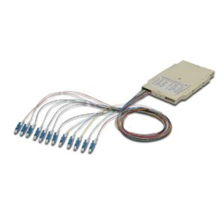 Digitus FO sestřihová kazeta s 12 barevnými pigtaily LC (UPC), MM OM2 50/125 µ, LSZH