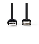 Nedis CCGB60010BK30 - USB 2.0 kabel | A Zástrčka - A Zásuvka | 3 m | Černá barva