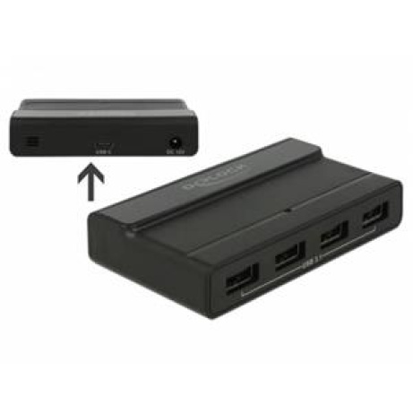 Delock Externí USB 3.1 Hub se 4 porty na 10 Gbps