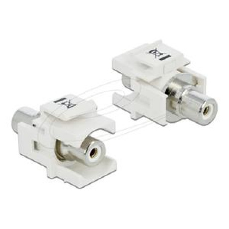 Delock Keystone modul RCA samice > RCA samice bílý / bílý