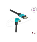 Delock High Speed HDMI kabel samec přímý na samec 90° pravoúhlý dolů 48 Gbps 8K 60 Hz 1 m