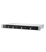QNAP 4-bay 1U 12" short-depth rackmount 3.5" SATA HDD USB 3.0 type-C hardware RAID external enclosure. 1M USB 3.0 type-C to type-A