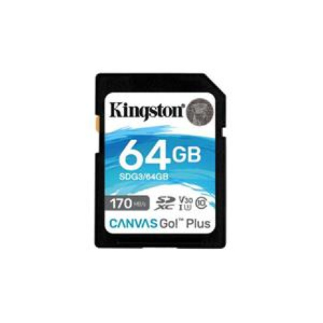 KINGSTON 64GB SDXC Canvas Go Plus Gen4 200MB/s C10 UHS-I U3 V30