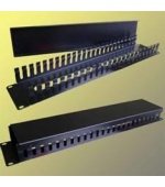 Vyvazovací panel 19" 2U kov Lišta Průchozí černý