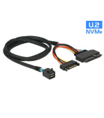 Delock Kabel SFF-8643 samec > U.2 SFF-8639 samec + napájecí konektor SATA 75 cm