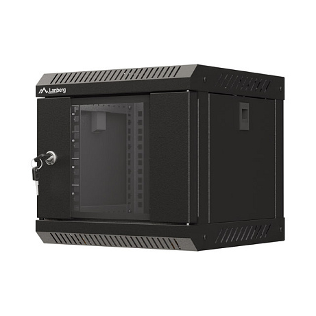 LANBERG RACKOVÁ SKŘÍŇ 10" NÁSTĚNNÁ 4U/300X300 (FLAT PACK) S PROSKLENÝMI DVEŘMI ČERNÁ