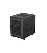 19" VOLNĚ STOJÍCÍ RACKOVÁ SKŘÍŇ 15U/600X800 (FLAT PACK) SE SÍŤOVÝMI DVEŘMI ČERNÁ LANBERG