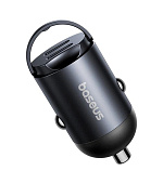 Baseus Tiny Star Mini Nabíječka do Auta USB-C/USB-C 30W Cosmic Black