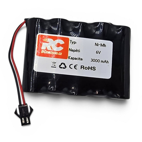 Akumulátor Ni-Mh 6V 3000 mAh konektor 2SM
