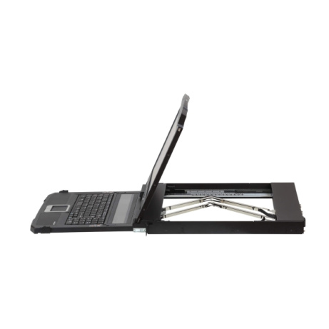 Aten 1U Ultra Short Depth Dual Rail WideScreen LCD Console (USB / HDMI / DVI / VGA) 1366x768