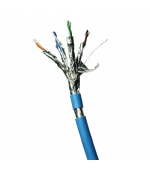 DATACOM F/FTP drát CAT6A Eca LSOH  100m, modrý