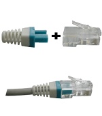 DATACOM Manžetka pro konektor RJ 45 modrá/bílá 100 ks