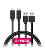 CONNECT IT Wirez USB-C (Type C) - USB, černý, 1 m (2 ks v balení)