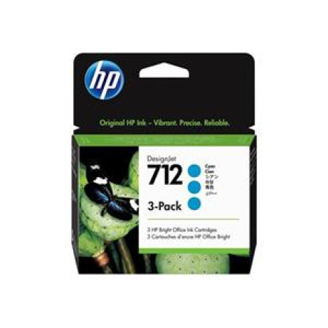 HP Ink Cartridge 712/Cyan/29-ml/3-Pack
