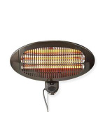 Nedis HTPA110EBK - Venkovní Topné Těleso | 2000 W | 3 Nastavení Teploty | Na zeď | IP34 | Černá