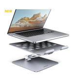 AXAGON HMC-STND, stojan pro 10"-16" notebooky, USB 5Gbps hub, 3x USB-A, HDMI 4k/60Hz, RJ-45, PD 100W, kabel USB-C 60cm