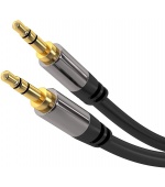 PremiumCord HQ stíněný kabel stereo Jack 3.5mm - Jack 3.5mm M/M 3m
