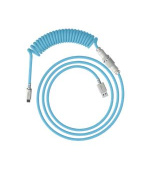 HyperX USB-C spirálový kabel světle modro-bílý