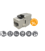 MULTIPACK 24 ks - samořezný keystone Solarix CAT6 STP SXKJ-6-STP-BK-SA