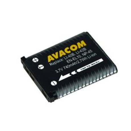 AVACOM náhradní baterie Olympus Li-40B, Li-42B, Fujifilm NP-45, Nikon EN-EL10 Li-ion 3.7V 740mAh 2.7Wh AVA