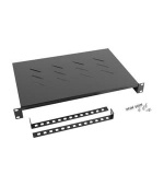 LANBERG 19" FIXED SHELF 1U/483X300MM MAX LOAD CAPACITY UP TO 25KG BLACK