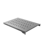 LANBERG 19" Pevná police 1U/483x700mm maximální zatížení do 15kg černá (RAL9004)