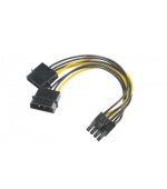 AKASA - 4-pin Molex na 6+2-pin PCIe adaptér