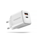 AXAGON ACU-PQ20W, nabíječka do sítě 20W, 2x port (USB-A + USB-C), PD3.0/PPS/QC4+/AFC/Apple, bílá