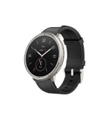 Amazfit Active 2 Round NFC/Silver/Elegant Band/Black Leather