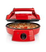 Nedis FCPM100FRD - Pec na Pizzu a Gril| 30 cm | Nastavitelná regulace teploty | 1800 W