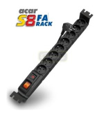OCRACK ACAR 19" napájecí panel S8/3m 8x230V-3m BK