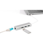 DIGITUS USB Type-C™ 3-Port Hub + Gigabit Ethernet