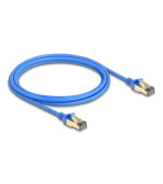 Delock Síťový kabel RJ45, Cat.8.1, F/FTP, tenký, 2 m, modrý