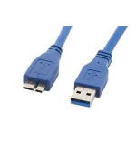 LANBERG Micro USB (M) na USB-A (M) 3.0 kabel 0,5m, modrý