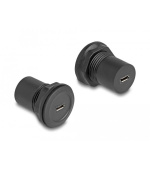 Delock Integrovaný konektor z USB 2.0 Typu Micro-B na USB 2.0 Typu Micro-B, černý