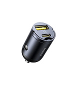 Baseus Tiny Star Mini Nabíječka do Auta USB-A/USB-C 30W Cosmic Black
