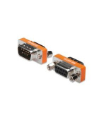 Digitus sériový adaptér Mini Zero-Modem  D-Sub9, metal housing, M/F, with Hex screws