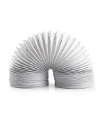 Nedis DRHO100BWT30 - PVC Hadice| 100 mm | 3.00 m | Vhodné pro: Air Ventilation / Tumble Dryers | Bílá