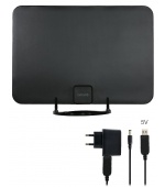 EVOLVEO Xany 2A, 230/5V, aktivní pokojová anténa FM/DAB+/DVB-T2, filtr LTE,4G,5G