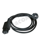 AVACOM Napájecí síťový kabel pro UPS a servery, PC 230V 16A (F), 2m C19
