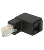 Delock Adaptér RJ45 samec pravoúhlý > RJ45 samice Cat.6 UTP
