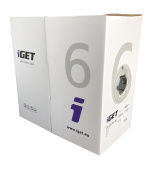 Instalační kabel iGET CAT6 UTP PVC Eca 305m/box, kabel drát, s třídou reakce na oheň Eca
