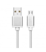 TB Touch USB - micro USB kabel, 2m, stříbrný