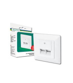 Digitus modulární dvojzásuvka CAT6, stíněná, pod omítku, bílá, LSA